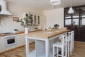 Kitchen interior loft style modern minimalism Royalty Free Stock Photo