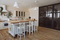 Kitchen interior loft style modern minimalism Royalty Free Stock Photo