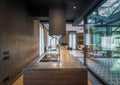 Kitchen interior in modern luxury penthouse apartment Royalty Free Stock Photo