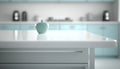 Kitchen interior with white countertop. 3d rendering mock up Royalty Free Stock Photo