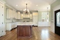 Kitchen and island in new construction home Royalty Free Stock Photo