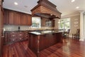 Kitchen with island stove