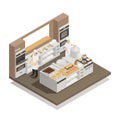 Kitchen Isometric Composition Royalty Free Stock Photo