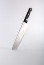 Kitchen knife embedded in surface Royalty Free Stock Photo