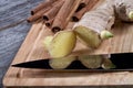 Kitchen knife ginger cinnamon