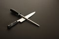 Kitchen Knife and Sharpener Royalty Free Stock Photo