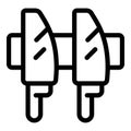 Kitchen knifes icon outline vector. Chopping tools