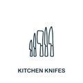 Kitchen Knifes icon. Monochrome simple Cooking icon for templates, web design and infographics