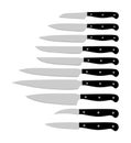 Kitchen knives set vector illustration. Kitchen knife vector isolated on white background. Major tool for cooking in home Royalty Free Stock Photo