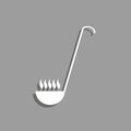 Kitchen ladle for liquid dishes. Vector icon. Royalty Free Stock Photo