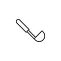 Kitchen ladle outline icon