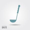 Kitchen ladle soup cook icon. Simple flat illustration Royalty Free Stock Photo