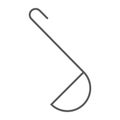 Kitchen Ladle thin line icon, kitchen and cooking