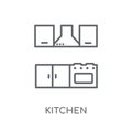 Kitchen linear icon. Modern outline Kitchen logo concept on whit