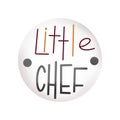 Kitchen little chef hand lettering. Print for stickers, banners, decoration, menu, restaurants, cafes, wrapp