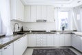 Kitchen with marble worktop