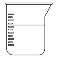 Kitchen measuring cup icon, outline style