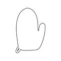 kitchen mitten line doodle cook element icon