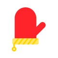 Kitchen mitten vector, Barbecue related flat style icon Royalty Free Stock Photo