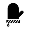 Kitchen mitten vector, Barbecue related solid style icon Royalty Free Stock Photo