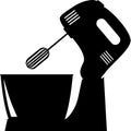 Kitchen Mixer Icon in flat style. Vector Illustration