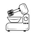Kitchen mixer icon isolated on white background, vector illustration, eps 10. Use for icons, logos, website buttons Royalty Free Stock Photo