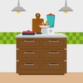 Kitchen modern scene icons