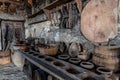 Kitchen in the monastery of Grand Meteoron in Northern Greece Royalty Free Stock Photo