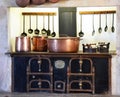 Kitchen in National Palace of Pena Royalty Free Stock Photo