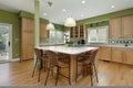 Kitchen with oak wood cabinetry Royalty Free Stock Photo