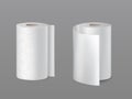 Kitchen paper towels rolls realistic vectors