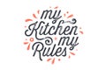 Kitchen poster. Kitchen wall decor, sign, quote Royalty Free Stock Photo