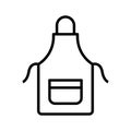 Kitchen protective apron. Pictogram isolated on a white background