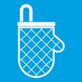 Kitchen protective glove icon white Royalty Free Stock Photo