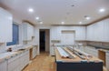 Home Improvement Kitchen Remodel view installed in a new kitchen Royalty Free Stock Photo