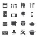 Kitchen room icon set