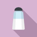 Kitchen salt bottle icon, flat style