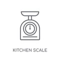 kitchen Scale linear icon. Modern outline kitchen Scale logo con Royalty Free Stock Photo