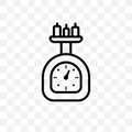 kitchen Scale vector linear icon isolated on transparent background, kitchen Scale transparency concept can be used for web and mo Royalty Free Stock Photo