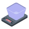 Kitchen scales icon, isometric style Royalty Free Stock Photo