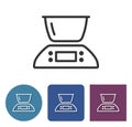 Kitchen scales line icon Royalty Free Stock Photo