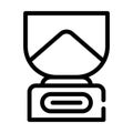 Kitchen scales line icon vector symbol illustration Royalty Free Stock Photo