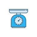 Kitchen Scales vector concept blue icon or logo Royalty Free Stock Photo