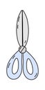 Kitchen scissors icon symbol template, doodle style vector Royalty Free Stock Photo