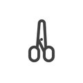 Kitchen scissors line icon Royalty Free Stock Photo