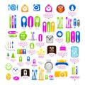 Kitchen set business logo web icons sign Royalty Free Stock Photo