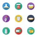 Kitchen set icons in cartoon style. Big collection of kitchen vector symbol Royalty Free Stock Photo