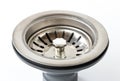 kitchen siphon filter, sewer drain, close-up, on white background Royalty Free Stock Photo
