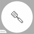 Kitchen spatula vector icon sign symbol Royalty Free Stock Photo