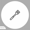 Kitchen spatula vector icon sign symbol Royalty Free Stock Photo